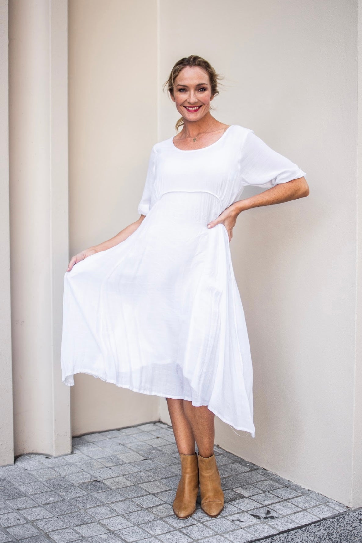 APPLEBEE DRESS WHITE