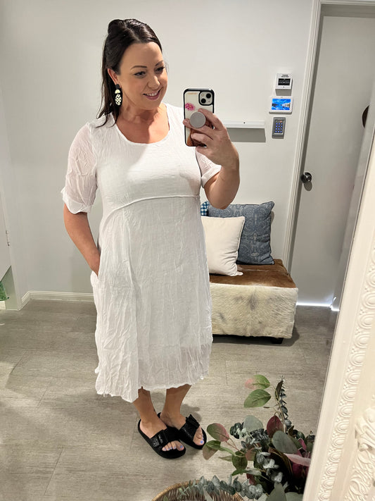APPLEBEE DRESS WHITE