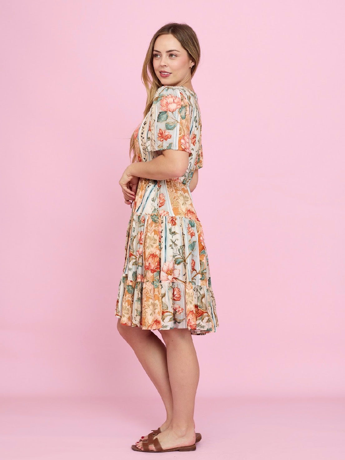 FRIA FLORAL ROSE MINI DRESS
