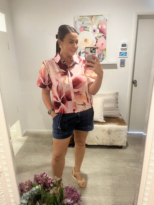 LABEL OF LOVE BLUSH LILY BLOUSE