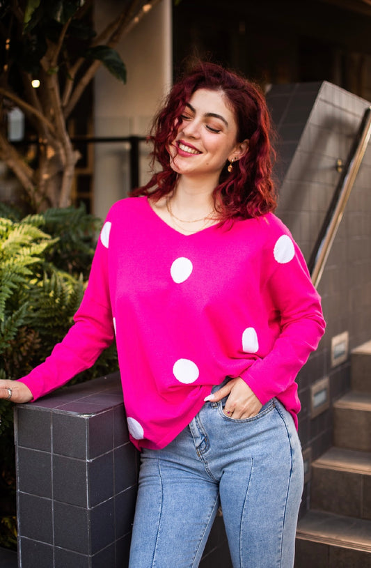 K3329HP POLKA DOT KNIT