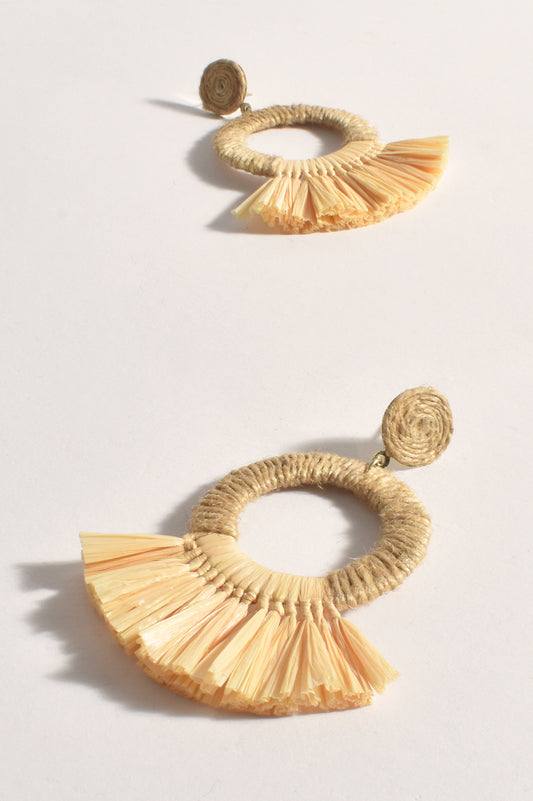 AEA-3133YELL FRINGE EARRINGS