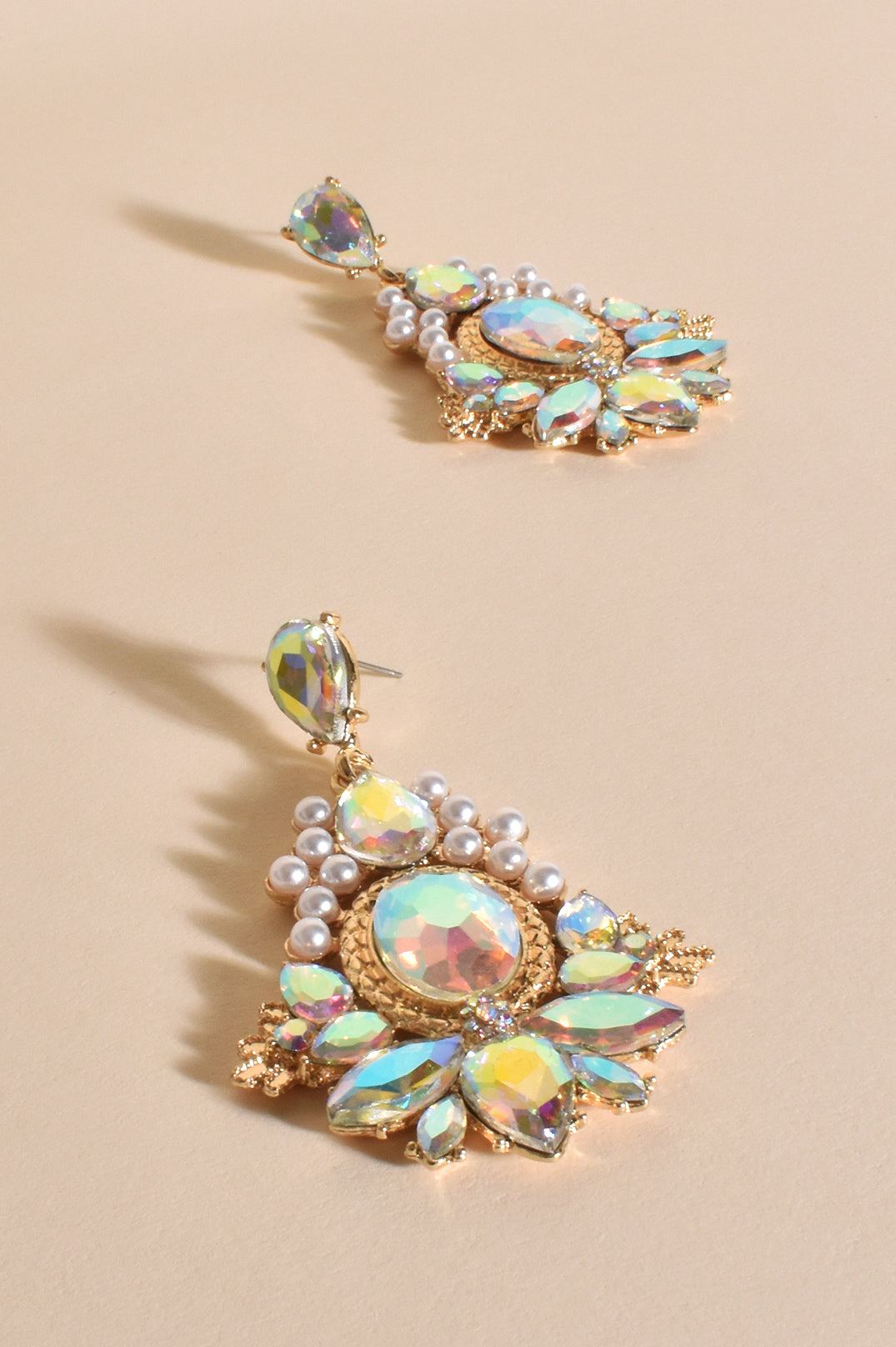 AED-3355CRYSGOLD JEWEL EARRING