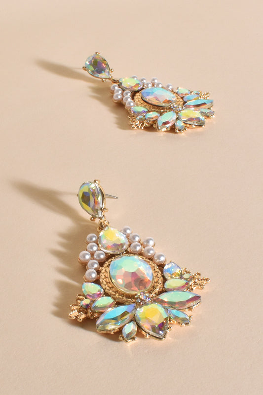 AED-3355CRYSGOLD JEWEL EARRING