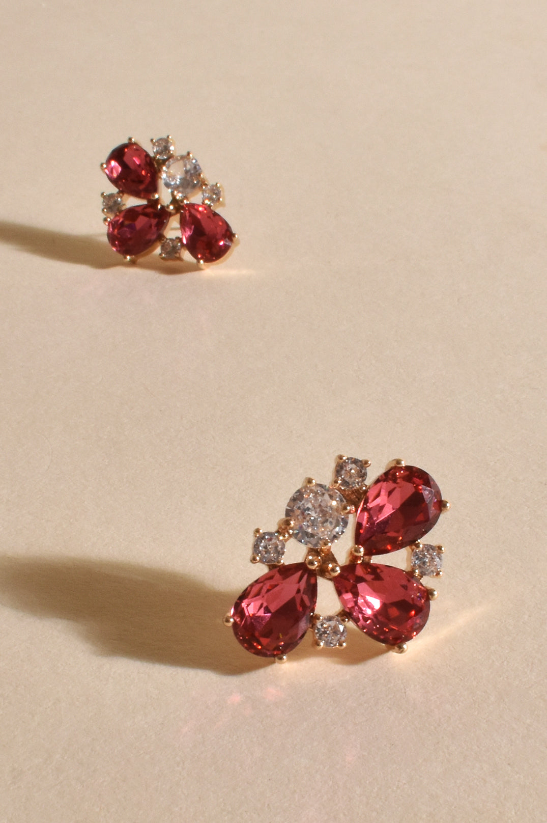 AED-3456PINK JEWELLED EARRINGS