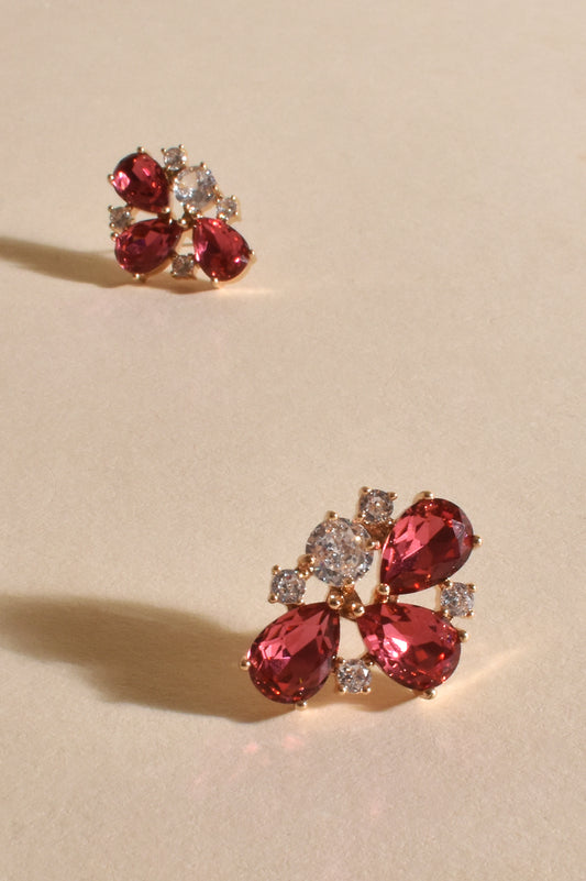 AED-3456PINK JEWELLED EARRINGS