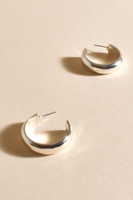 AED-3500SILV HOOP EARRINGS