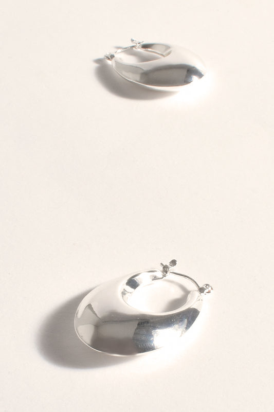AED-3738SILV OVAL HOOPS