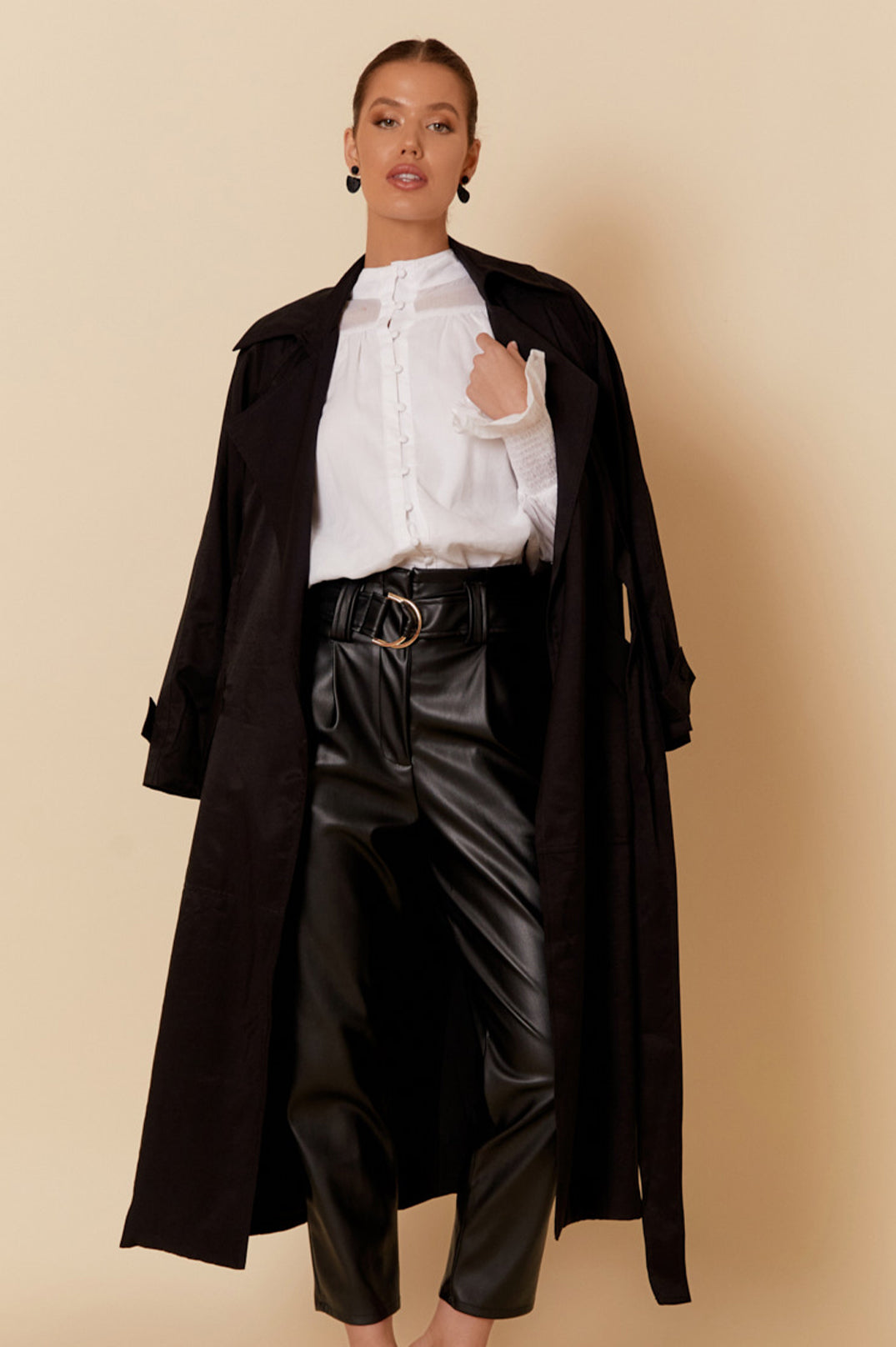 AJD-0956BLAC ZOE TRENCH