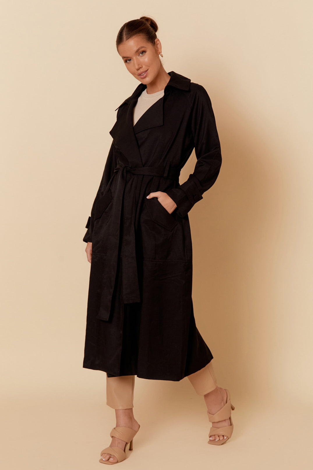 AJD-0956BLAC ZOE TRENCH