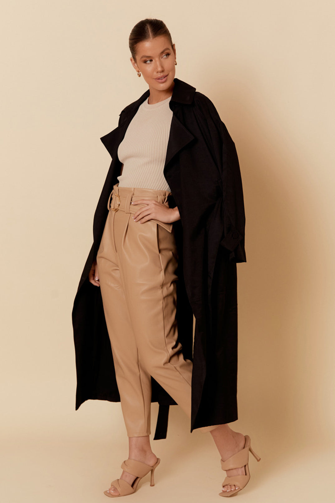 AJD-0956BLAC ZOE TRENCH
