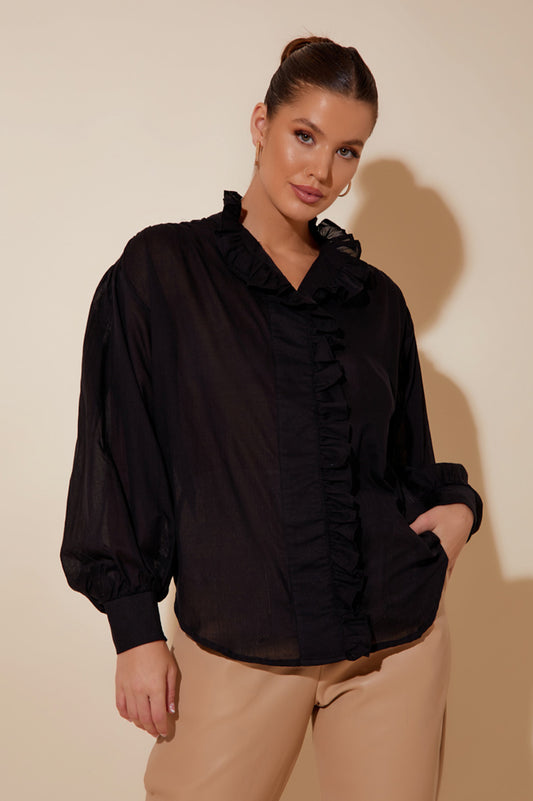 AJD-0989BLAC MAEVE SHIRT