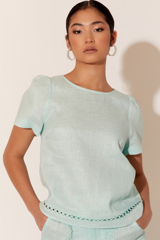 AJD-1092MINT GREER LACE TOP