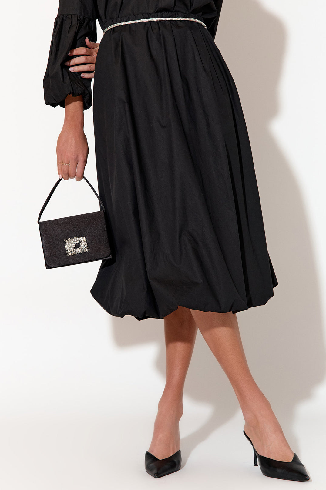 ADORNE CHARLOTTE CLUTCH BLK