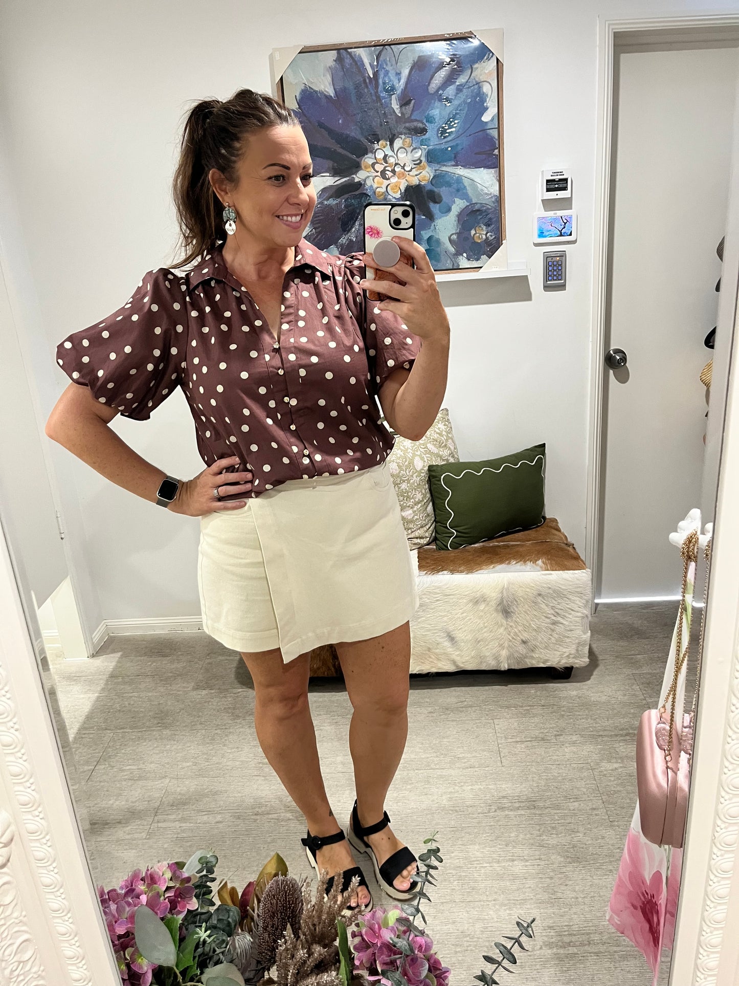 SUNNY GIRL SPOTS BLOUSE