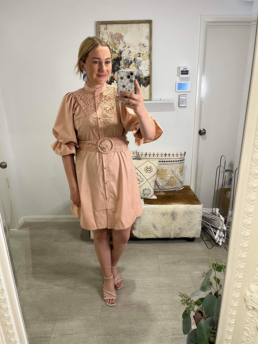 LPE114D ROZA DRESS PEACH