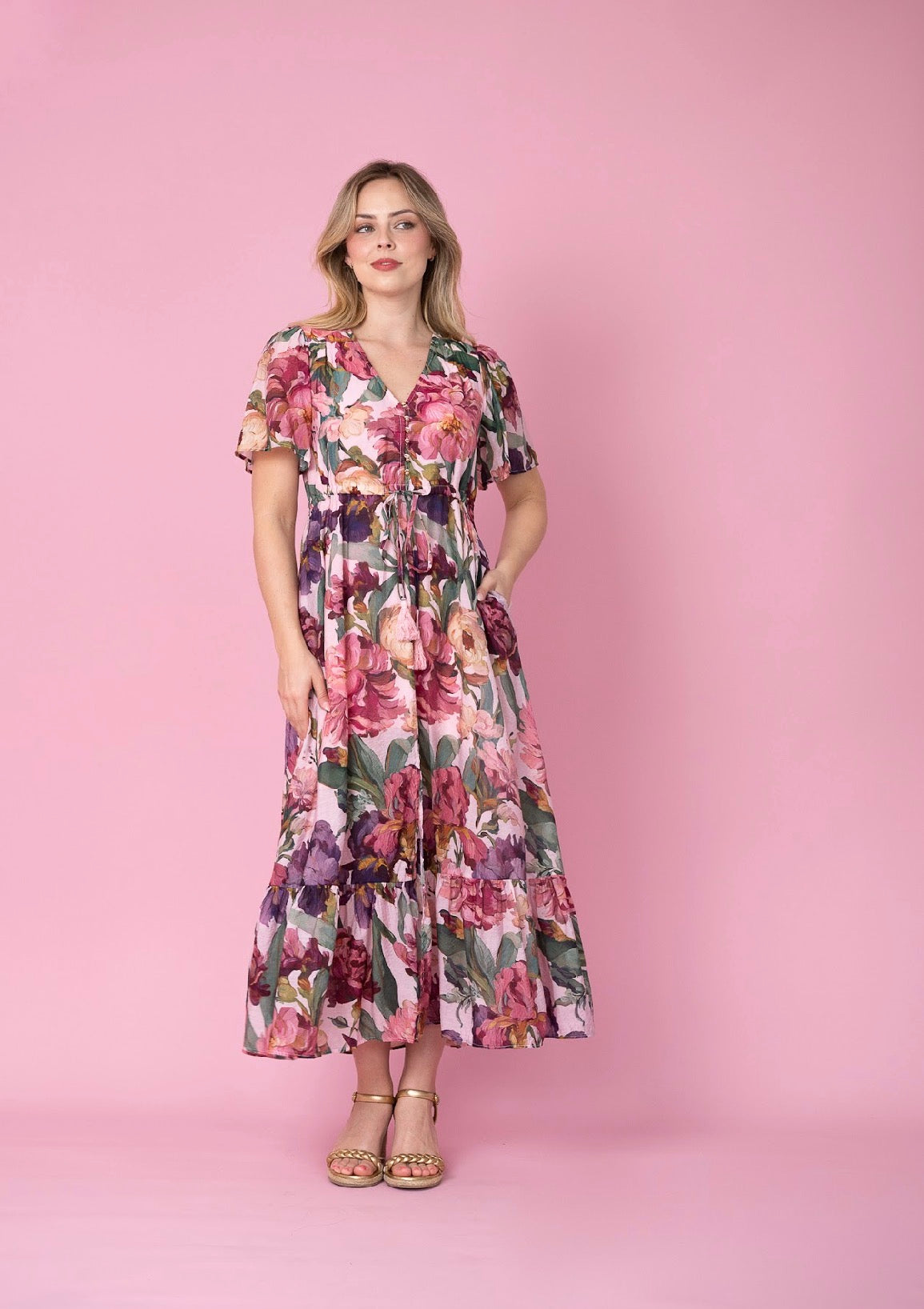 FRIA SELMA FLORAL MAXI DRESS