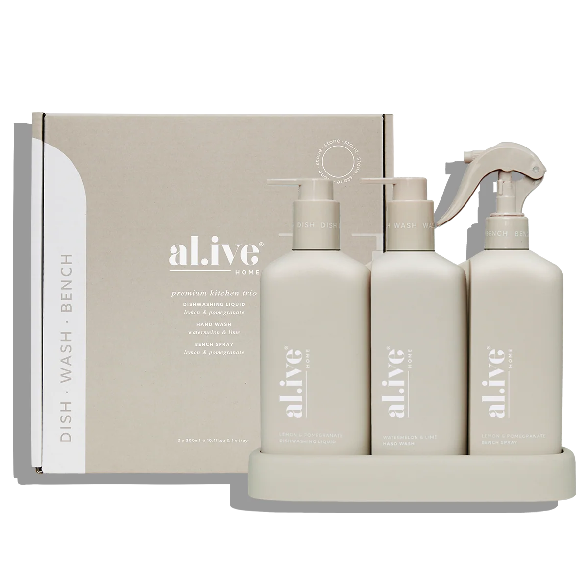 AL.IVE KITCHEN TRIO LEMON & POMEGRANATE + WATERMELON & LIME