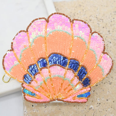 BEADED SHELL POUCH