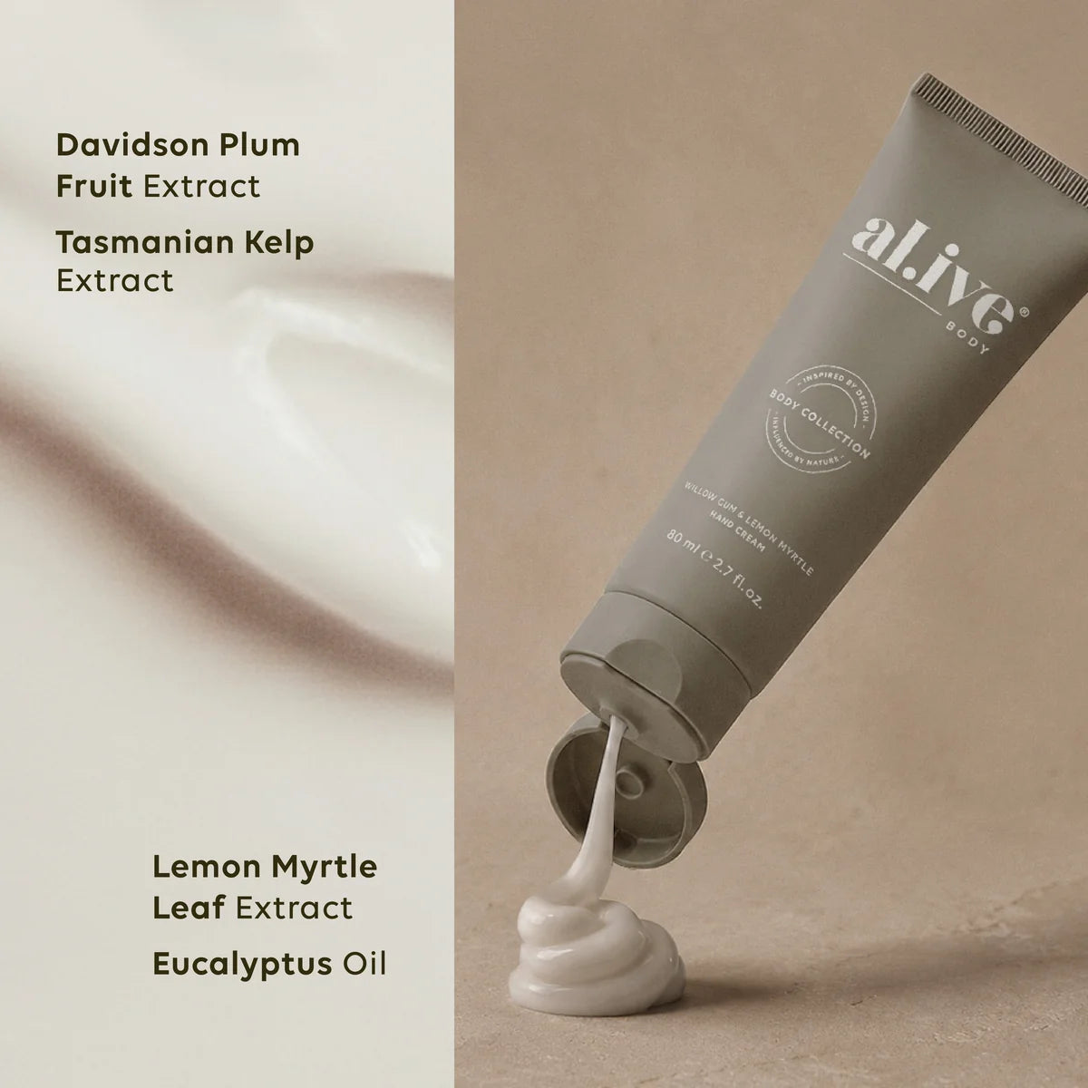 AL.IVE HAND CREAM WILLOW GUM & LEMON MYRTLE