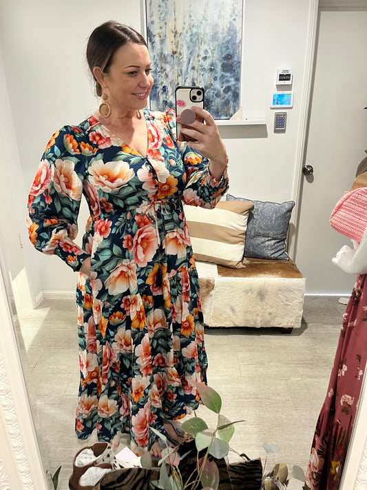 FRIA VINTAGE FLORAL MAXI