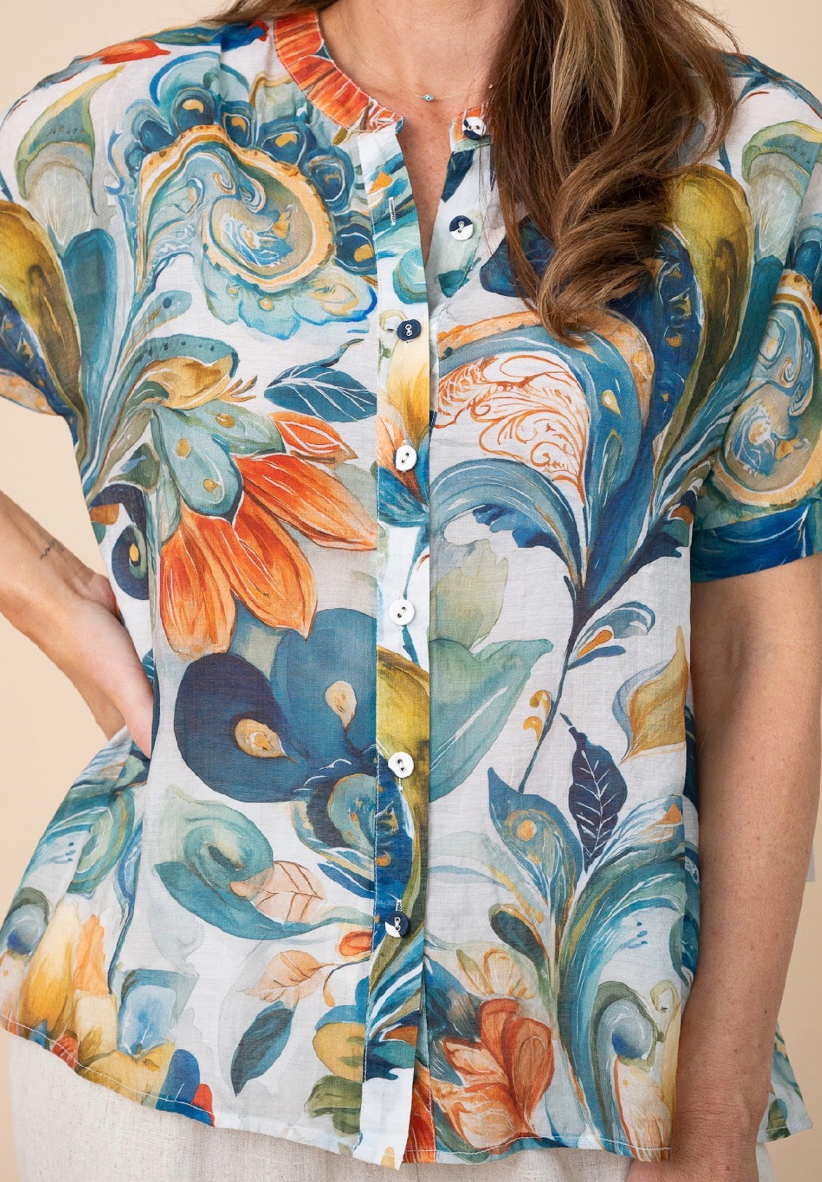 JOLIE SAULE WAVES BLOUSE