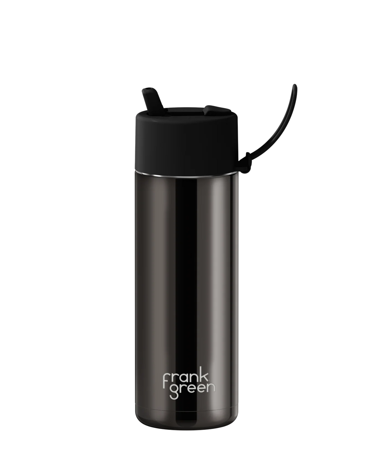 FRANK GREEN 20OZ REUSABLE BOTTLE SHADOW CHROME WITH FLIP STRAW LID