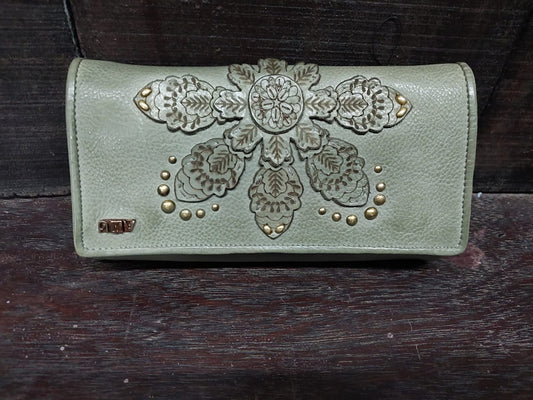 CORA FOLDOVER WALLET PISTACHIO