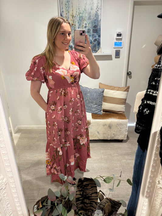LABEL OF LOVE FIRST BLUSH MAXI DRESS