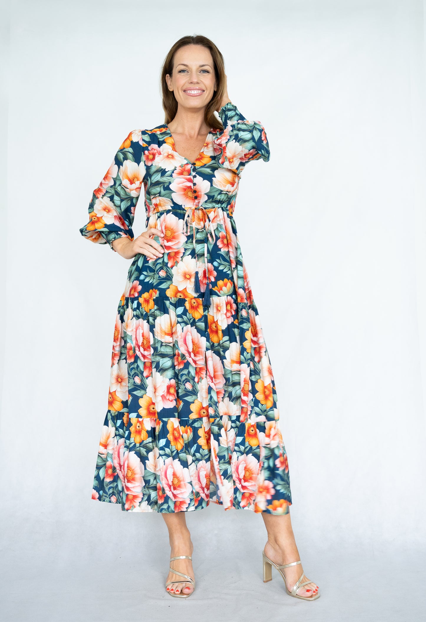 FRIA VINTAGE FLORAL MAXI