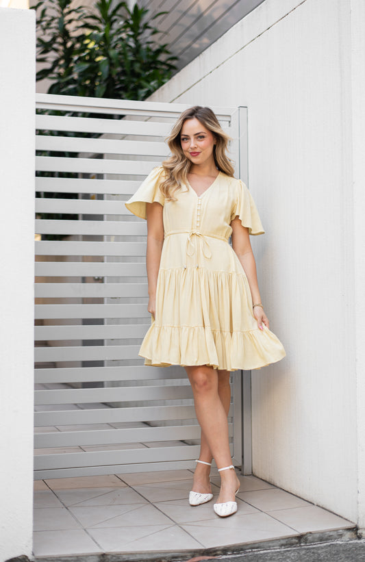 FRIA MINI DRESS MUSTARD