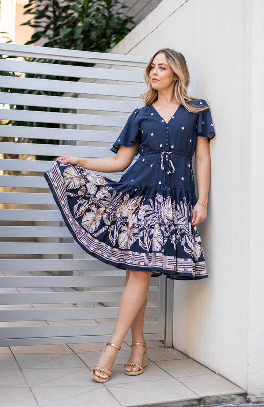 FRIA PALMS MINI NAVY