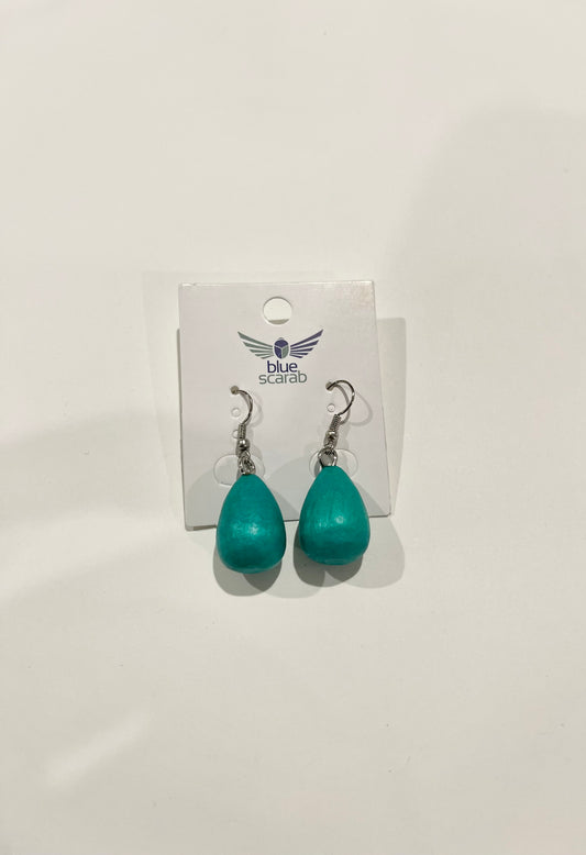 E410307 TIMBER EARRINGS TURQ