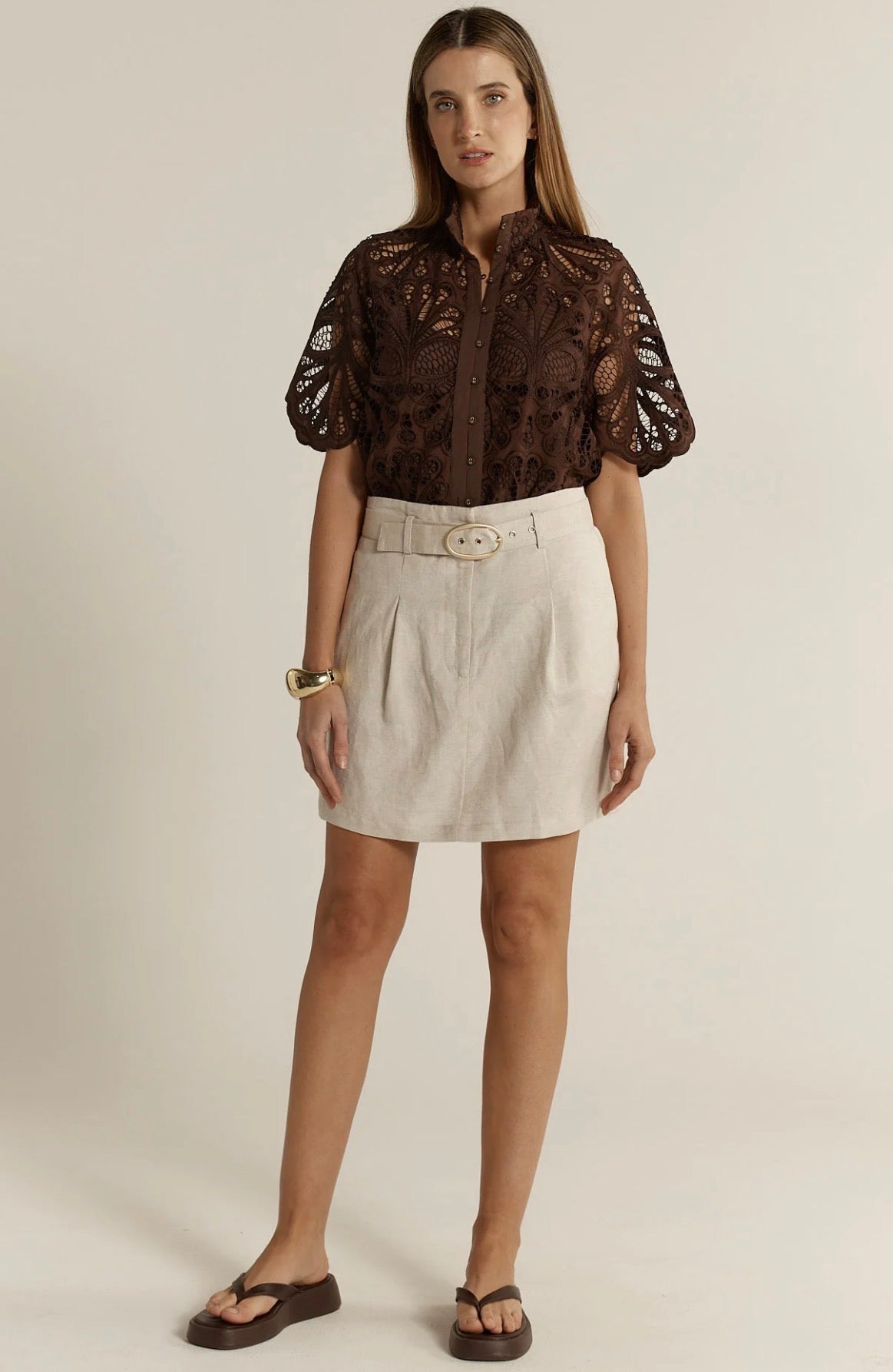 FATE & BECKER AMARA BELTED SKIRT