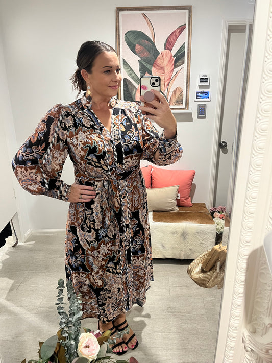 ZURI ABSTRACT MAXI DRESS