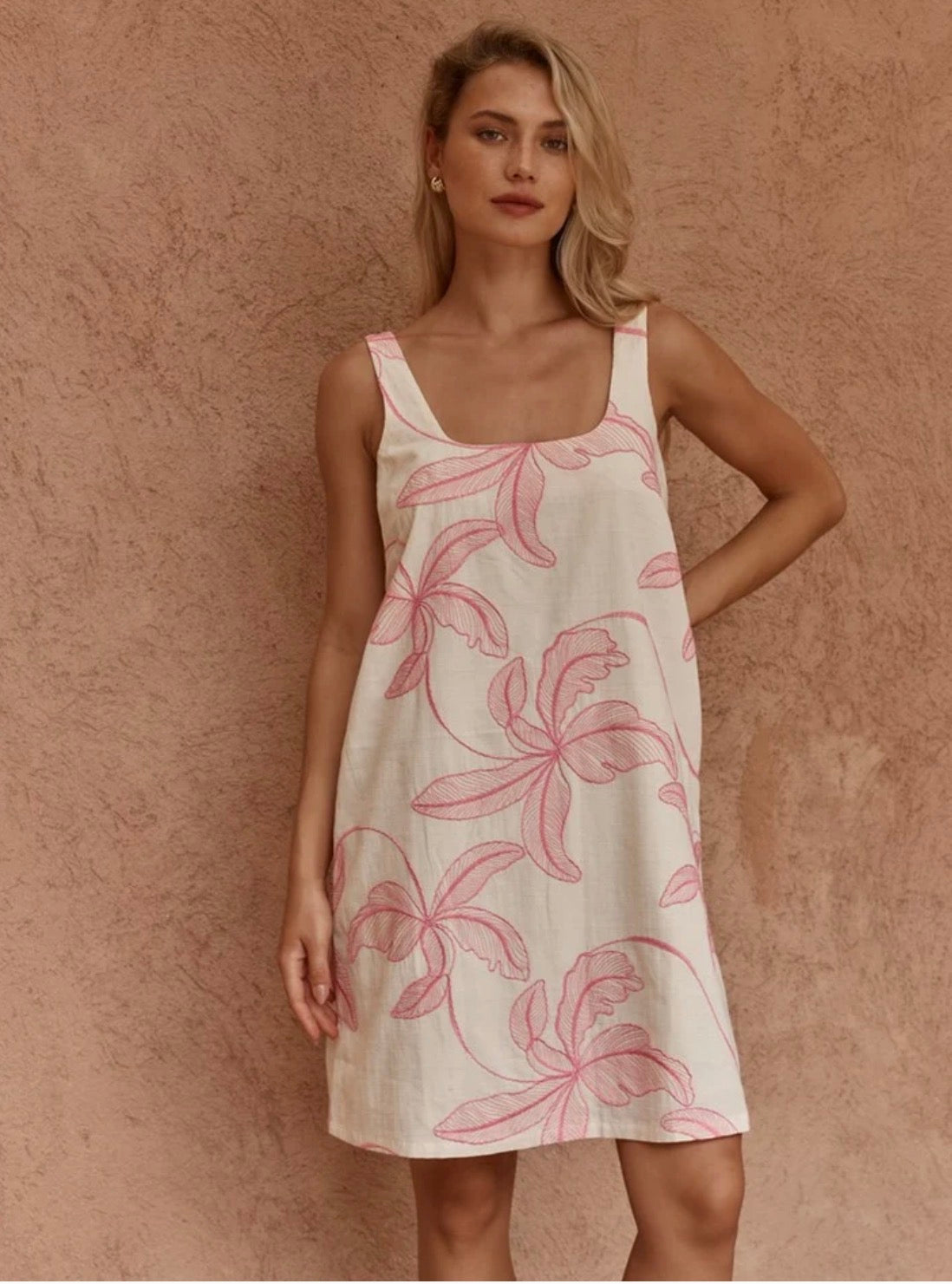 SASS VIENNE MINI SHIFT DRESS PINK