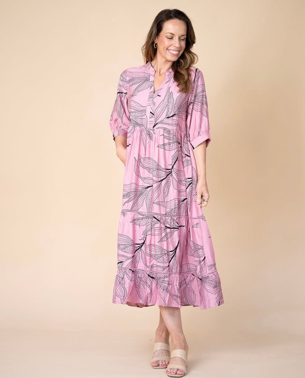 WILLOW TREE LEAF MIDI DRESS