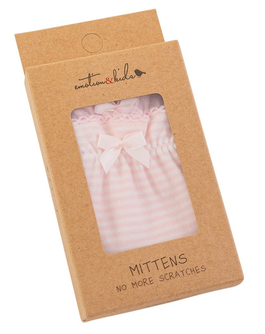 W9900/10 PINK/STRIPE MITTENS