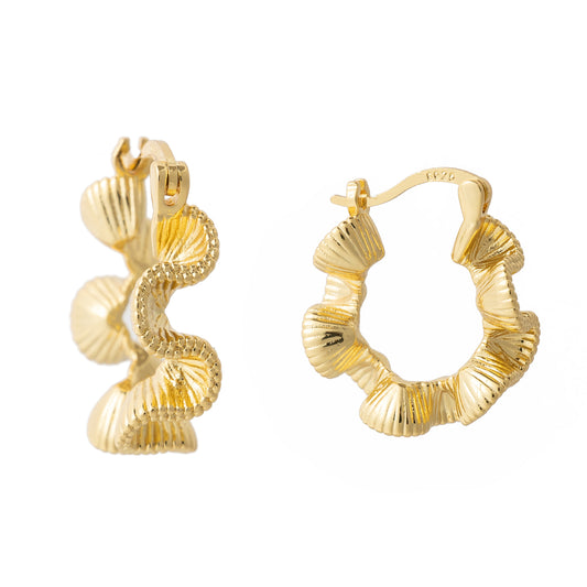 SABLE&DIXIE WAVE EARRING GOLD