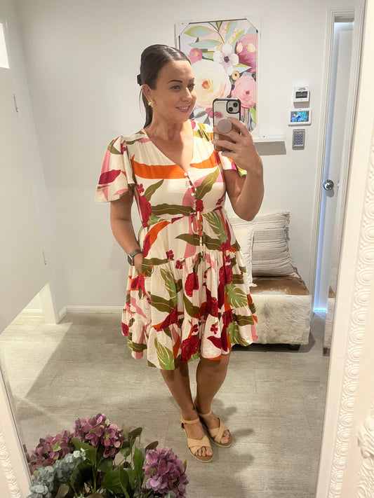 FRIA FLORAL MINI DRESS