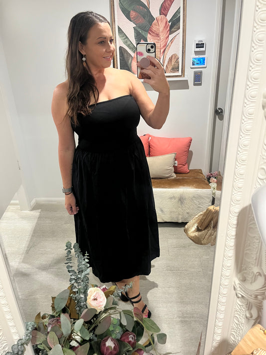 PAPER HEART SUN MAXI DRESS BLACK