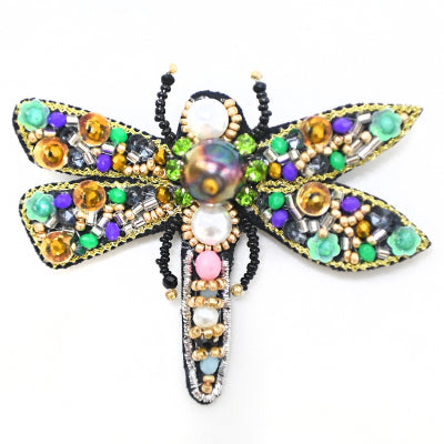 BEADED DRAGONFLY BROOCH