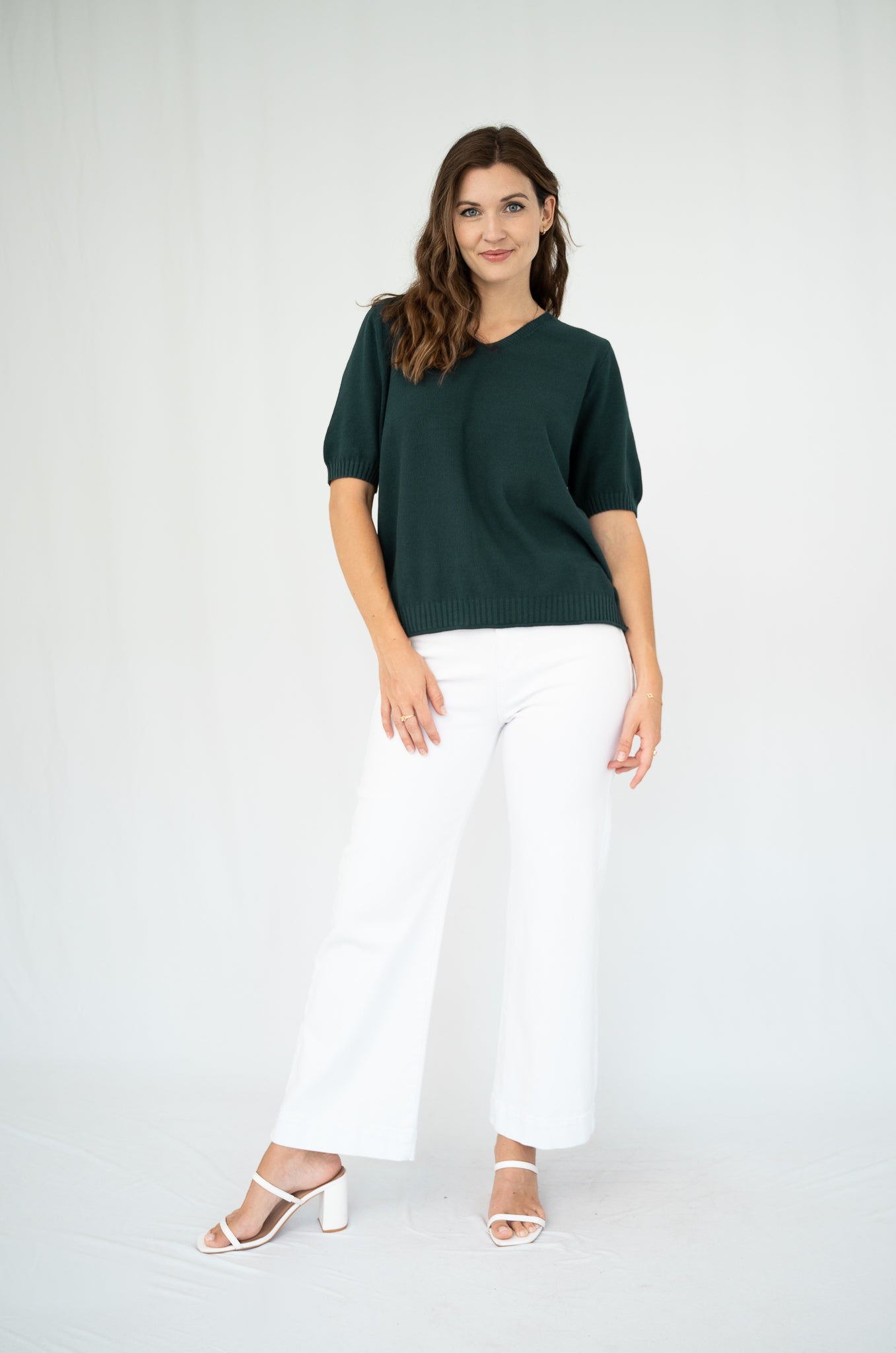 SILVER WISHES KNIT TEE TEAL