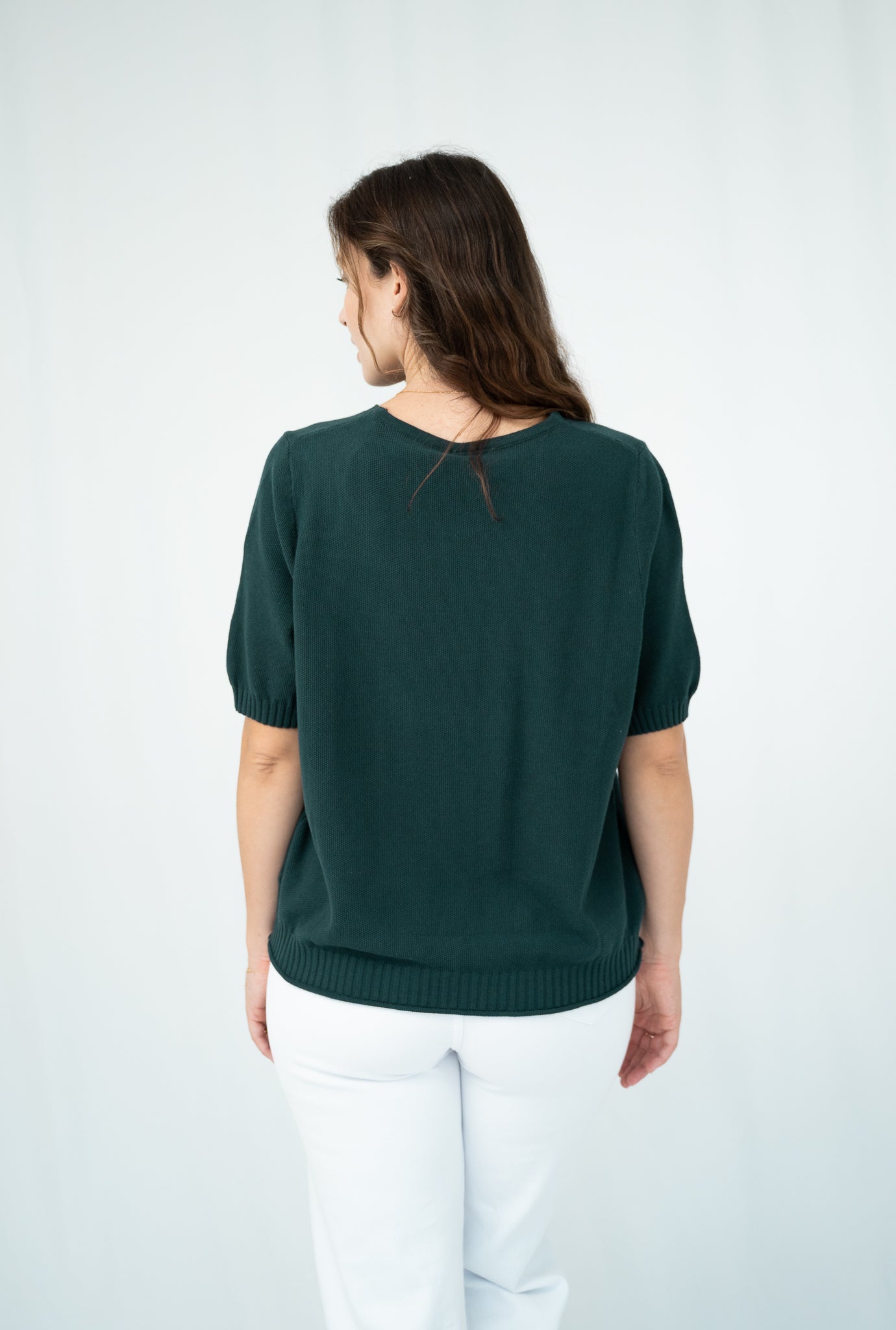SILVER WISHES KNIT TEE TEAL