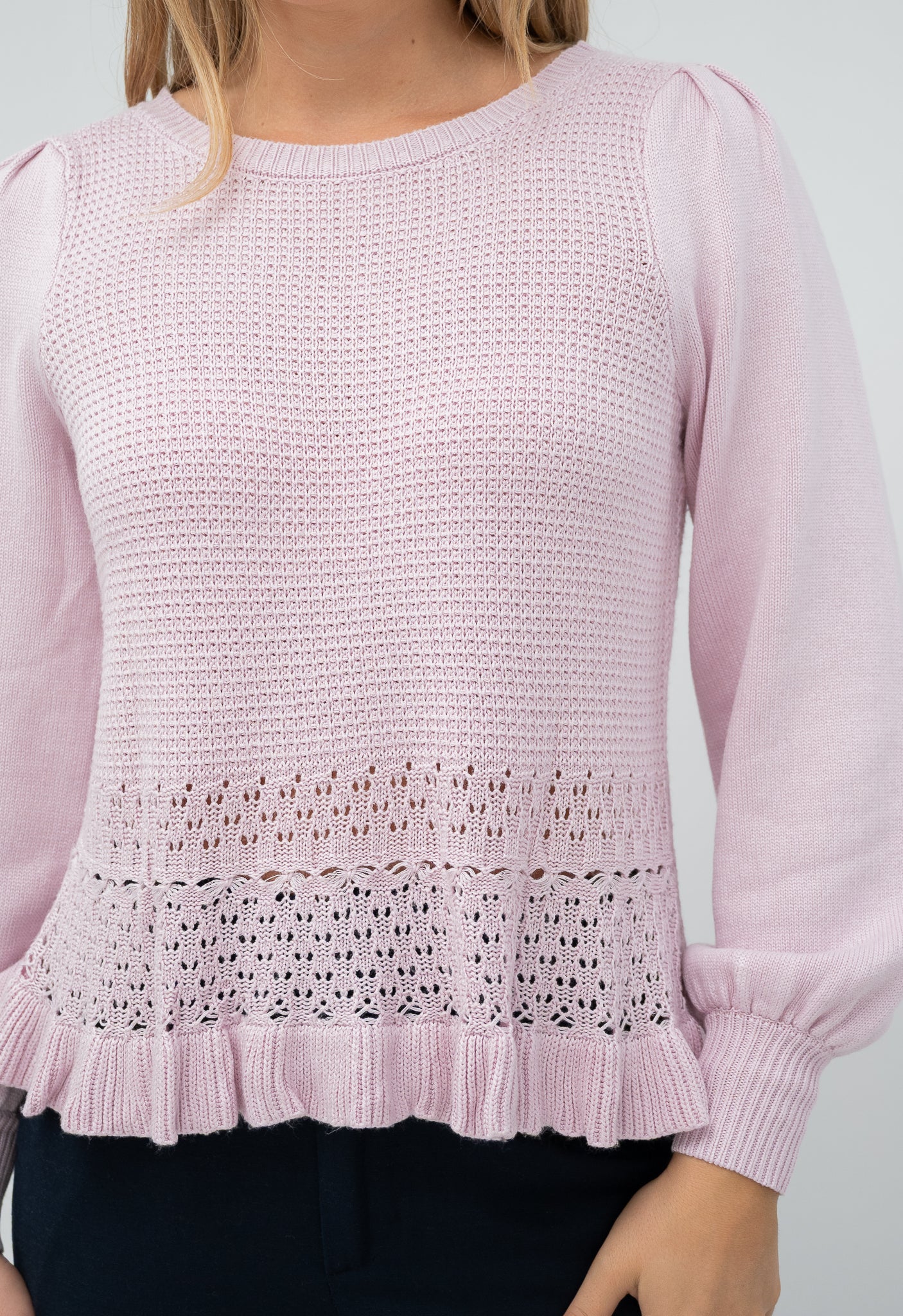 FRIA KNIT PINK BLOUSE