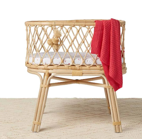 LADYBUG FITTED BASSINET SHEET