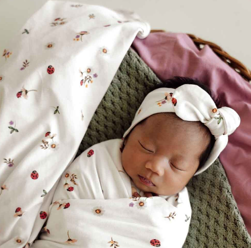 LADYBUG JERSEY WRAP SET