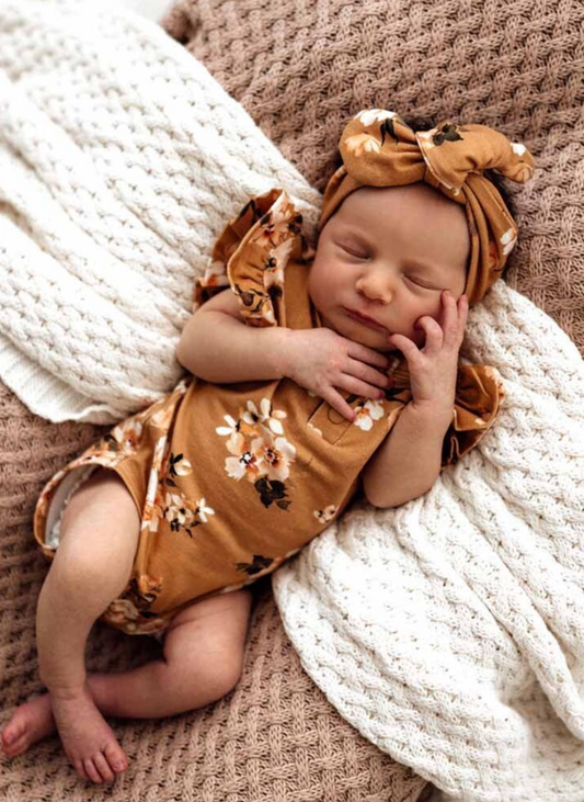 GOLDEN FLOWER SS BODYSUIT