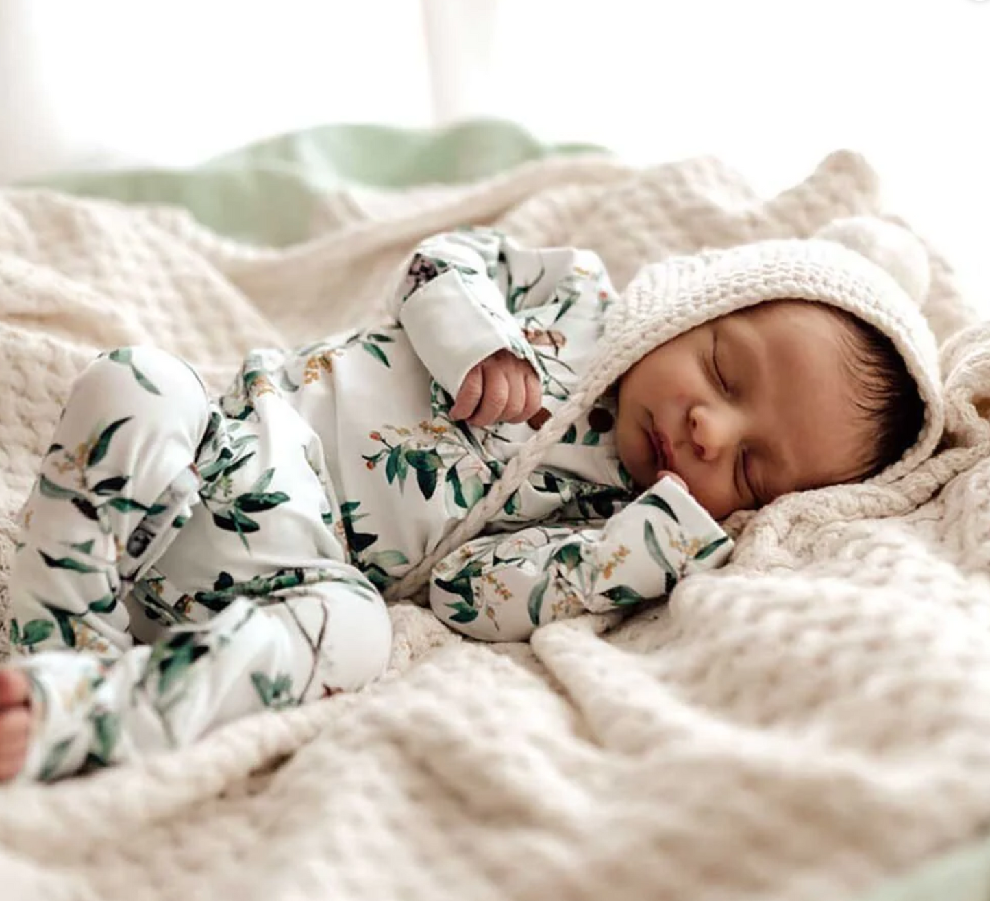 SNUGGLE EUCALYPT GROWSUIT