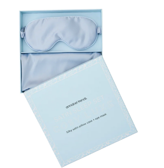 196CLSK SLEEP SET SKY BLUE COSY LUXE SATIN
